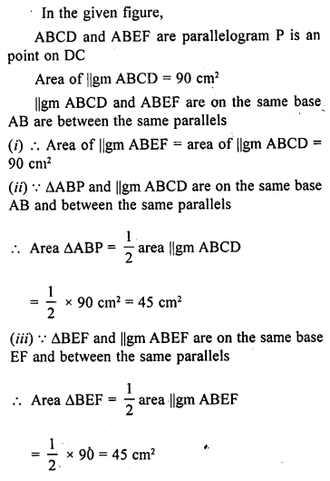 ML Aggarwal Class 9 Solutions for ICSE Maths Chapter 14 Theorems on Area Qp5.2