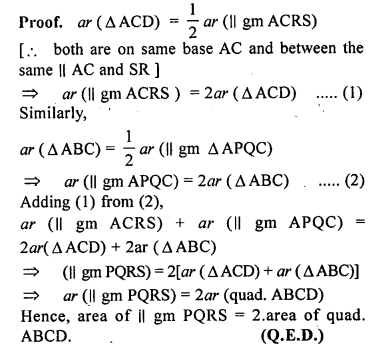 ML Aggarwal Class 9 Solutions for ICSE Maths Chapter 14 Theorems on Area ch Q1.4
