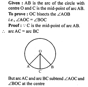 ML Aggarwal Class 9 Solutions for ICSE Maths Chapter 15 Circle 15.2 Q3.1