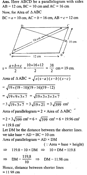 ML Aggarwal Class 9 Solutions for ICSE Maths Chapter 16 Mensuration 16.2 Q23.1