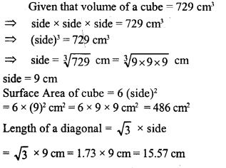 ML Aggarwal Class 9 Solutions for ICSE Maths Chapter 16 Mensuration 16.4 Q8.1
