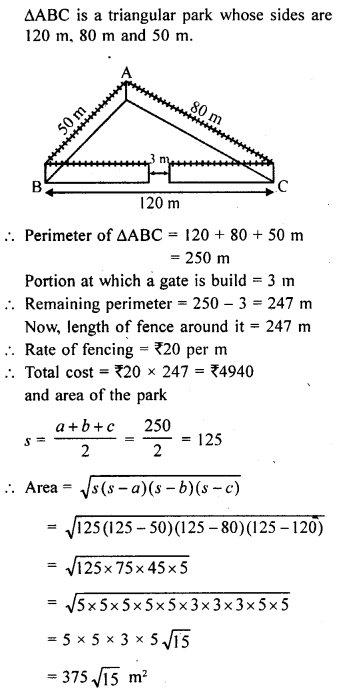 ML Aggarwal Class 9 Solutions for ICSE Maths Chapter 16 Mensuration Q19.2