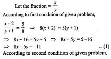 ML Aggarwal Class 9 Solutions for ICSE Maths Chapter 6 Problems on Simultaneous Linear Equations Q11.1