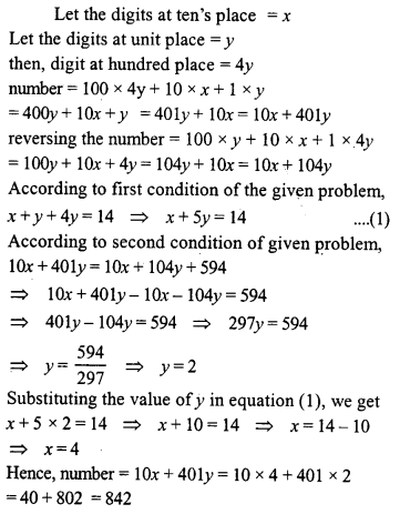 ML Aggarwal Class 9 Solutions for ICSE Maths Chapter 6 Problems on Simultaneous Linear Equations Q18.1
