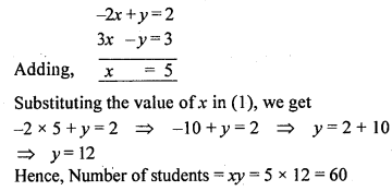 ML Aggarwal Class 9 Solutions for ICSE Maths Chapter 6 Problems on Simultaneous Linear Equations Q24.2
