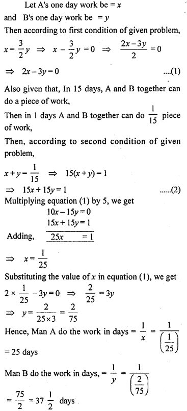 ML Aggarwal Class 9 Solutions for ICSE Maths Chapter 6 Problems on Simultaneous Linear Equations Q26.1