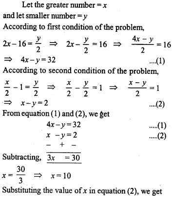 ML Aggarwal Class 9 Solutions for ICSE Maths Chapter 6 Problems on Simultaneous Linear Equations Q6.1