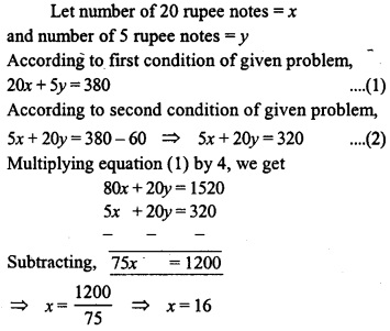 ML Aggarwal Class 9 Solutions for ICSE Maths Chapter 6 Problems on Simultaneous Linear Equations Q8.1