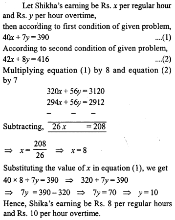 ML Aggarwal Class 9 Solutions for ICSE Maths Chapter 6 Problems on Simultaneous Linear Equations ch Q3.1