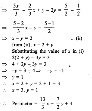 ML Aggarwal Class 9 Solutions for ICSE Maths Chapter 6 Problems on Simultaneous Linear Equations ch Q8.3