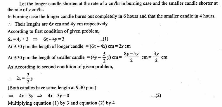 ML Aggarwal Class 9 Solutions for ICSE Maths Chapter 6 Problems on Simultaneous Linear Equations ch Q9.1