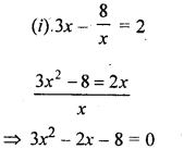 ML Aggarwal Class 9 Solutions for ICSE Maths Chapter 7 Quadratic Equations Q10.2