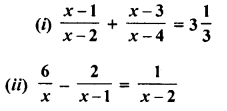 ML Aggarwal Class 9 Solutions for ICSE Maths Chapter 7 Quadratic Equations ch Q3.1