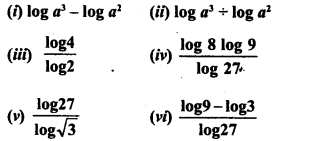 ML Aggarwal Class 9 Solutions for ICSE Maths Chapter 9 Logarithms 9.2 Q1.1
