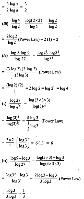 ML Aggarwal Class 9 Solutions for ICSE Maths Chapter 9 Logarithms 9.2 Q1.3