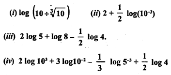 ML Aggarwal Class 9 Solutions for ICSE Maths Chapter 9 Logarithms 9.2 Q2.1