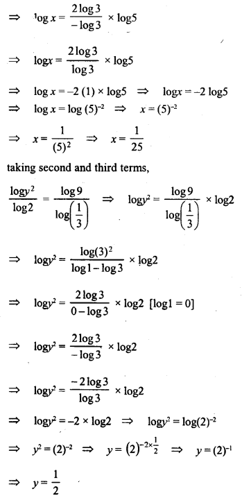 ML Aggarwal Class 9 Solutions for ICSE Maths Chapter 9 Logarithms 9.2 Q20.3