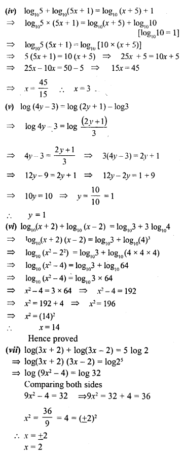 ML Aggarwal Class 9 Solutions for ICSE Maths Chapter 9 Logarithms 9.2 Q22.2