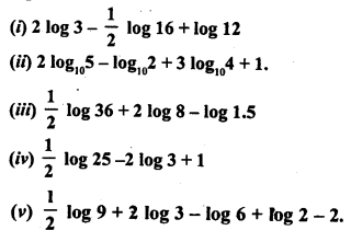 ML Aggarwal Class 9 Solutions for ICSE Maths Chapter 9 Logarithms 9.2 Q3.1