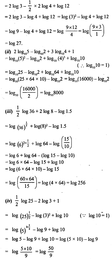 ML Aggarwal Class 9 Solutions for ICSE Maths Chapter 9 Logarithms 9.2 Q3.3