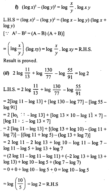 ML Aggarwal Class 9 Solutions for ICSE Maths Chapter 9 Logarithms 9.2 ch Q3.2