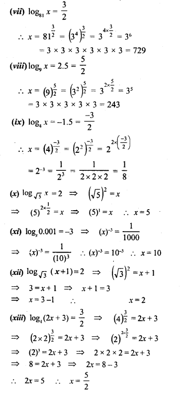 ML Aggarwal Class 9 Solutions for ICSE Maths Chapter 9 Logarithms Q4.3