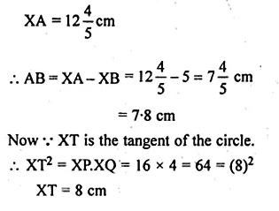 ML Aggarwal Class 10 Solutions for ICSE Maths Chapter 16 Circles Chapter Test Q13.3