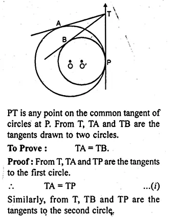ML Aggarwal Class 10 Solutions for ICSE Maths Chapter 16 Circles Chapter Test Q7.1