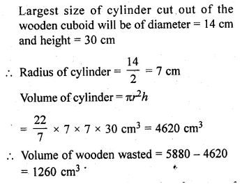 ML Aggarwal Class 10 Solutions for ICSE Maths Chapter 18 Mensuration Chapter Test Q2.1