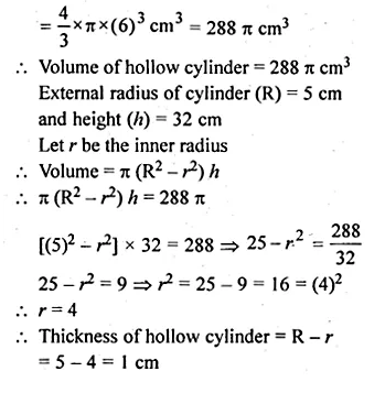 ML Aggarwal Class 10 Solutions for ICSE Maths Chapter 18 Mensuration Chapter Test Q23.1