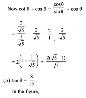 ML Aggarwal Class 10 Solutions for ICSE Maths Chapter 19 Trigonometric Identities Chapter Test Q1.2