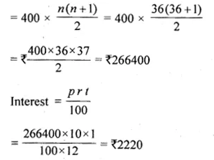 ML Aggarwal Class 10 Solutions for ICSE Maths Chapter 3 Banking Chapter Test Q2.1
