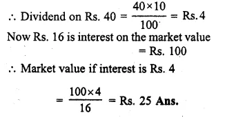 ML Aggarwal Class 10 Solutions for ICSE Maths Chapter 4 Shares and Dividends Chapter Test Q8.1