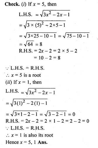ML Aggarwal Class 10 Solutions for ICSE Maths Chapter 6 Quadratic Equations in One Variable Chapter Test Q4.3
