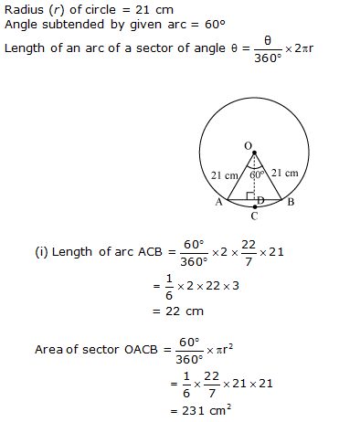 NCERT Solutions for Class 10 Maths Chapter 12 Areas Related to Circles ex 12.2 5s