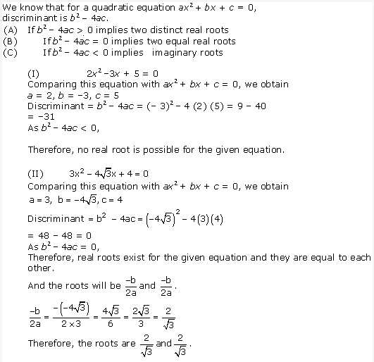 NCERT Solutions for Class 10 Maths Chapter 4 Quadratic Equations 30