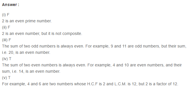 Factors and Multiples RS Aggarwal Class 6 Maths Solutions CCE Test Paper 20.1