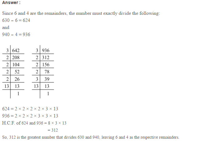 Factors and Multiples RS Aggarwal Class 6 Maths Solutions CCE Test Paper 6.1