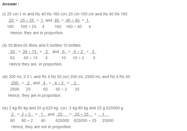 Ratio Proportion and Unitary Method RS Aggarwal Class 6 Maths Solutions Ex 10B 5.1