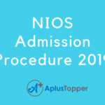 NIOS Admission 2019
