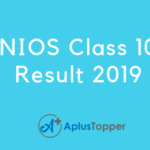 NIOS Class 10 Result 2019