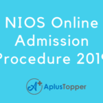 NIOS Online Admission 2019