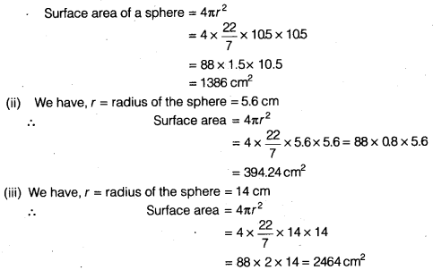 NCERT Solutions for Class 9 Maths Chapter 13 Surface Areas and Volumes Ex 13.4.1