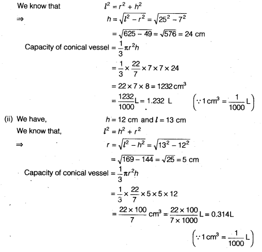 NCERT Solutions for Class 9 Maths Chapter 13 Surface Areas and Volumes Ex 13.7.2