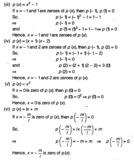 NCERT Solutions for Class 9 Maths Chapter 2 Polynomials Ex 2.2.3