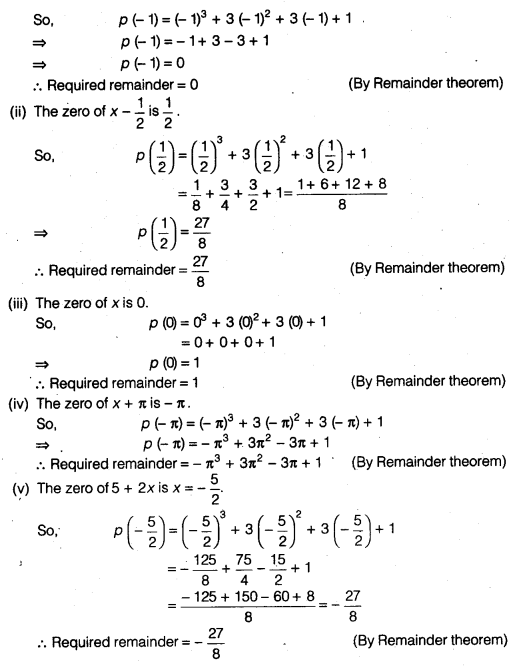 NCERT Solutions for Class 9 Maths Chapter 2 Polynomials Ex 2.3.1