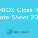 NIOS Class 10 Date Sheet 2019