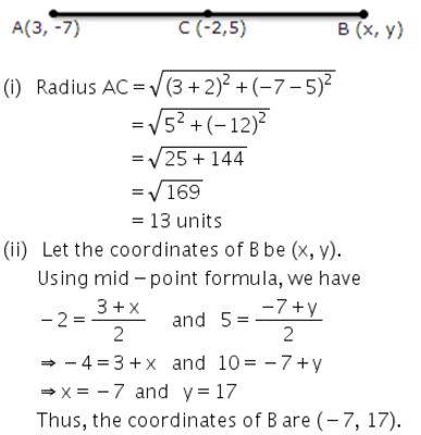 Selina Concise Mathematics Class 10 ICSE Solutions Section and Mid-Point Formula - 75