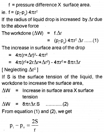 Plus One Physics Chapter Wise Previous Questions Chapter 10 Mechanical Properties of Fluids 28