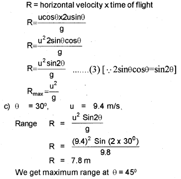 Plus One Physics Chapter Wise Previous Questions Chapter 4 Motion in a Plane 24